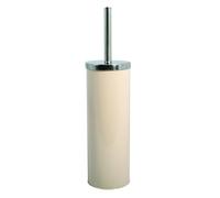 MSV - Brosse WC avec Support - INOX & Acier - pour Stockage Douche et Accessoires de Bain - Ø 10 x 40 cm - Beige - Idéal pour Produits de Soins Personnels