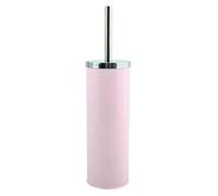 MSV - Brosse WC avec Support - INOX & Acier - pour Stockage Douche et Accessoires de Bain - Ø 10 x 40 cm - Rose Clair - Idéal pour Produits de Soins Personnels