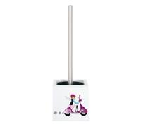 MSV Brosse WC avec Support MDF & INOX Voiture 2Cv