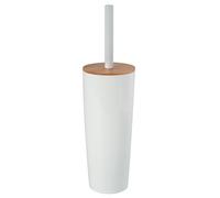 MSV Brosse WC avec Support PS & Bambou Oslo Blanc