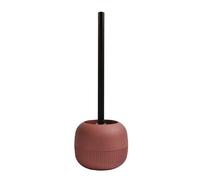 MSV - Brosse WC Gino avec Support Solide à Poser - 12.5 x 12.5 x 37 cm - Manche Long et Ergonomique - Poils Résistants - Facile à Nettoyer et Hygiénique - Design Classique - Berry