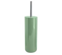MSV - Brosse WC Porte-Balai Toilette Inagua - Ensemble WC à Poser en Polystyrène - Manche en Acier Inoxydable - Couleur Basilic - Tête de Brosse Échangeable