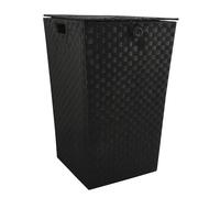 MSV Panier à linge Collecteur de linge XL 60L noir