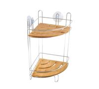 MSV Garniture de WC en bambou Support de papier toilette en bois avec réservoir séparé en plastique Garniture sur pied avec brosse à WC et porte-rouleau de papier toilette