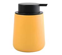 MSV - Distributeur de Savon Céramique - Maonie Safran Mat - 300 ML - Élégant et Pratique pour Salle de Bain - Idéal Style Contemporain - Ø 75 x 175 mm - Usage Quotidien