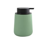 MSV - Distributeur de Savon Céramique - Maonie Vert Basil Mat - 300 ML - Élégant et Pratique pour Salle de Bain - Idéal Style Contemporain - Ø 75 x 175 mm - Usage Quotidien