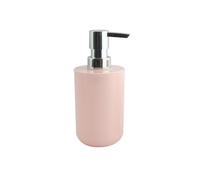 MSV - Distributeur de Savon INAGUA - Compatible avec Accessoires Inagua - Taille Standard - Ø 7 x 18 cm - Couleur Rose Clair - Matériau PS Résistant - Idéal pour Salle de Bain