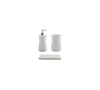 MSV ensemble 3 accessoires de salle de bain C?ramique PALMA Blanc