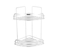 MSV Étagère de douche d'angle Étagère de douche double Argent