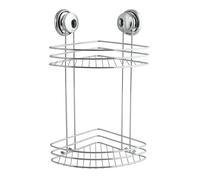MSV Etagère d'angle de Douche 2 Niveaux à ventouses Acier Chromé