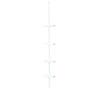MSV Serviteur De Douche Plastique D'angle Blanc Telescopique