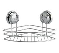 MSV Etagère de douche d'angle méga ventouse - En métal chromé - 22x13x22