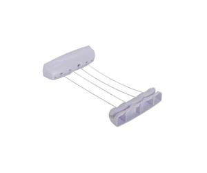 MSV - Étendoir et Porte Vêtements 4 Fils 14M Blanc en INOX, Idéal pour Séchage Efficace et Organisation, Dimensions 4 Lignes x 3.6m, Construction Robuste et Stable, Polyvalent pour Vêtements et Draps