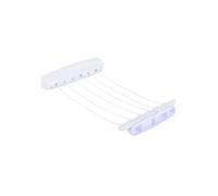 MSV - Étendoir et Porte Vêtements 6 Fils 21M Blanc en INOX, Idéal pour Séchage Efficace et Rangement, Construction Robuste, Polyvalent et Facile à Installer, Parfait pour Draps et Vêtements