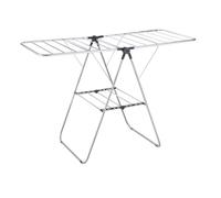 MSV - Étendoir Tour 4 Niveaux - Acier Blanc - Capacité Séchage 30M - Dimensions 62x62x168cm - Robuste et Polyvalent - pour Vêtements et Tapis - Usage Optimisé Petits Espaces