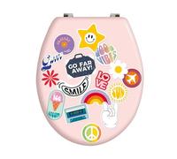 MSV - F1 Abattant WC MDF Arnold - Charnières Résistantes - 42,5 x 36,5 x 5 cm - Multicolore - Design Universel Adapté à Toute la Famille - Installation Facile et Nettoyage Rapide