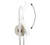 MSV Garniture de WC sur pied Brosse à WC Brosse à WC en acier inoxydable blanc 15,7x29x79cm