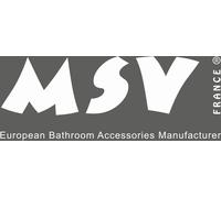 MSV Garniture de WC sur pied "Pili" en acier inoxydable avec réservoir intérieur amovible pour la brosse à WC