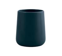 MSV - Gobelet en Céramique Maonie 300 ML - 8,5x8,5x10cm - Accessoire Pratique et Esthétique pour Votre Salle de Bain - Facile à Nettoyer et particulièrement résistant à l'humidité - Pétrole Mat