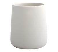 MSV - Gobelet en Céramique - Maonie Blanc Mat - 300 ML - Pratique Et Esthétique pour Salle de Bain - Facile à Nettoyer - Résistant à l'Humidité - 8.5 x 8.5 x 10 cm