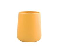 MSV - Gobelet en Céramique - Maonie Safran Mat - 300 ML - Pratique Et Esthétique pour Salle de Bain - Facile à Nettoyer - Résistant à l'Humidité - 8.5 x 8.5 x 10 cm