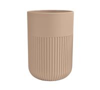 MSV - Gobelet Gino 13.2 x 10.3 cm - Porte Brosse à Dents et Dentifrice - Rangement Salle de Bain, Cuisine - Design Élégant - Facile à Nettoyer - Stable et Résistant - Cappuccino