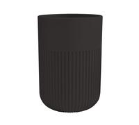 MSV - Gobelet Gino 13.2 x 10.3 cm - Porte Brosse à Dents et Dentifrice - Rangement Salle de Bain, Cuisine - Design Élégant - Facile à Nettoyer - Stable et Résistant - Noir