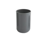 MSV - Gobelet INAGUA - Design Élégant pour Salle de Bain - Ø7,1 x 10,5 cm - Gris Foncé - Idéal pour Accessoires de Toilette - Plastique Résistant - Finition Lisse