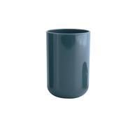 MSV - Gobelet INAGUA - Design Élégant pour Salle de Bain - Ø7,1 x 10,5 cm - Pétrole - Idéal pour Accessoires de Toilette - Plastique Résistant - Finition Lisse