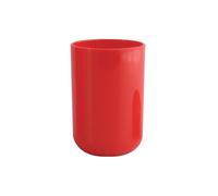 MSV - Gobelet INAGUA - Design Élégant pour Salle de Bain - Ø7,1 x 10,5 cm - Rouge - Idéal pour Accessoires de Toilette - Plastique Résistant - Finition Lisse