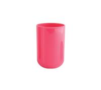 MSV - Gobelet INAGUA - Design Élégant pour Salle de Bain - Ø7,3 x 11,5 cm - Fuschia - Idéal pour Accessoires de Toilette - Plastique Résistant - Finition Lisse