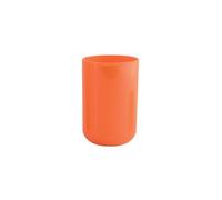 MSV - Gobelet INAGUA - Design Élégant pour Salle de Bain - Ø7,3 x 11,5 cm - Orange - Idéal pour Accessoires de Toilette - Plastique Résistant - Finition Lisse