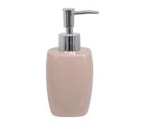 MSV Lot d‘Accessoires Salle de Bains 3 pièces Céramique - Distributeur de Savon, Porte Savon, Gobelet - Beige