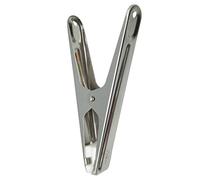 MSV Lot de 10 Pinces à Linge INOX, Gris