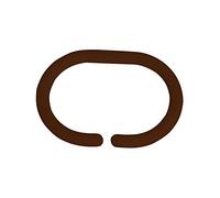 MSV Lot de 12 Anneaux pour Rideaux de Douche Chocolat