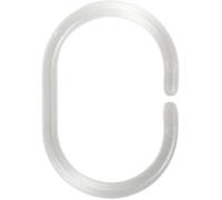 MSV - Lot de 12 Anneaux rideaux douche transparent premium