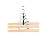 MSV Lot de 12 cintres en Bois pour Pantalon ou Jupe 30cm