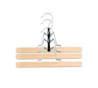 MSV Lot de 12 cintres en Bois pour Pantalon ou Jupe 35cm