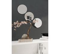 MSV Lot de 3 miroirs adhésifs en Verre Blanc 15 x 15 x 3 cm