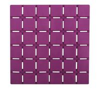 Lot de 5 Tapis antidérapants de douche ou baignoire Caoutchouc QUADRO 13x13cm Violet MSV