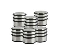 MSV Lot de 6 blocs stop portes solide en inox & caoutchouc