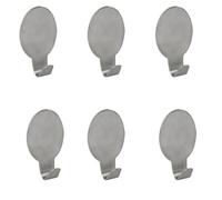MSV Lot de 6 Crochets adhésifs Mural INOX