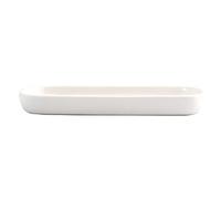 MSV - Plateau Céramique - Maonie Blanc Mat - Élégant Et Pratique - Multi-usages pour Bijoux Et Cosmétiques - Design Décoratif - 20 x 12 cm - Facile à Nettoyer