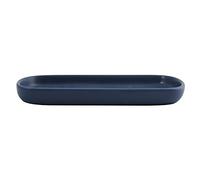 MSV - Plateau Céramique - Maonie Bleu Foncé Mat - Élégant Et Pratique - Multi-usages pour Bijoux Et Cosmétiques - Design Décoratif - 20 x 12 cm - Facile à Nettoyer