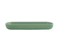 MSV - Plateau Céramique - Maonie Vert Basil Mat - Élégant Et Pratique - Multi-usages pour Bijoux Et Cosmétiques - Design Décoratif - 25,7 x 11,5 cm - Facile à Nettoyer