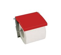 MSV - Porte Rouleau Papier WC Mural - MDF & INOX - Couleur Rouge - Dimensions 13 x 15 x 11,5 cm - Couleur Violet - Élégant et Polyvalent pour Salle de Bain