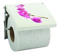 MSV Porte Rouleau Papier WC Mural MDF & INOX LANYU Blanc