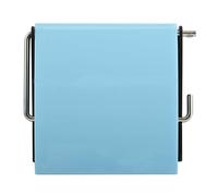 MSV - Porte Rouleau Papier WC Mural - PS & Acier Chromé - pour Stockage Douche et Accessoires de Bain - Bleu Ciel - Idéal pour Produits de Soins Personnels