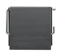 MSV France - Porte-rouleau papier WC mural 141907 - PS et acier chromé - Gris anthracite