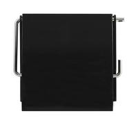 MSV - Porte Rouleau Papier WC Mural - PS & Acier Chromé - pour Stockage Douche et Accessoires de Bain - Noir - Idéal pour Produits de Soins Personnels